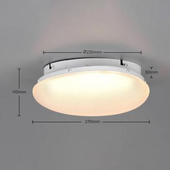 Ozera LED mennyezeti lámpa, hossza 36 cm, fehér, műanyag, CCT kép