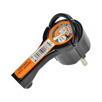 P50B - Hajlított dugvilla 230V/16A fekete P50B kép