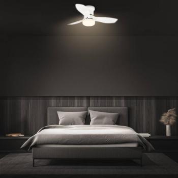 Pan LED mennyezeti ventilátor, egyenáramú motor, fehér, Ø 60 cm, CCT