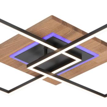 Panama M Plus LED mennyezeti világítás, tölgy/fekete, hossza 61 cm kép