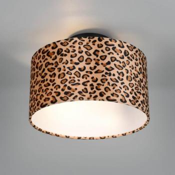 Pardina mennyezeti lámpa, barna foltos/fekete, Ø 30 cm, fém