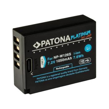 PATONA - Fuji NP-W126S 1050mAh Li-Ion akkumulátor USB-C töltéssel PT1397 kép