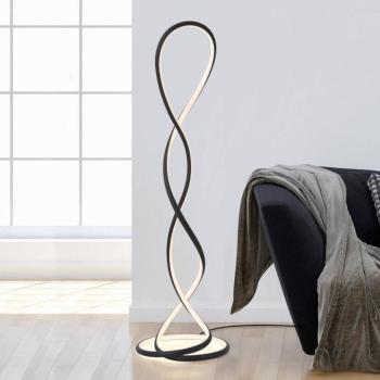 Paul Neuhaus LED álló lámpa Twist, fekete, magasság 143 cm kép
