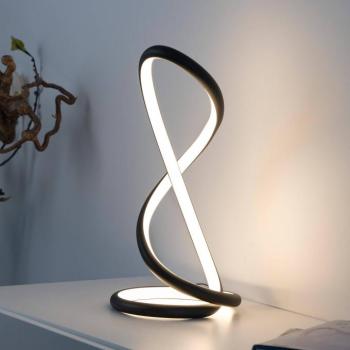 Paul Neuhaus LED asztali lámpa Twist, fekete, magasság 42 cm kép