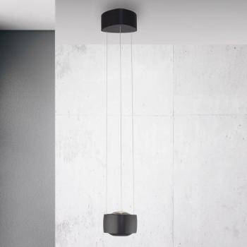 Paul Neuhaus LED függő világítás Q-Stretto, fekete, Ø 14,5 cm kép