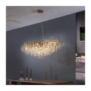 Paul Neuhaus 2031-11 - Csillár zsinóron ICICLE 15xG9/40W/230V 75x150 cm réz 2031-11 kép