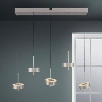 Paul Neuhaus Smart LED függőlámpa Q-Rotate, alumínium 5 lámpás. kép