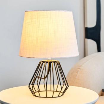 Pauleen asztali lámpa Shiny Diamond, szürke, szövet, 32 cm, E27 kép
