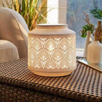 Pauleen PRETTY SUNKISS asztali lámpa, fehér, magasság 18 cm, porcelán kép