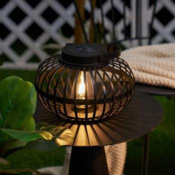Pauleen SUNSHINE BLISS LED-es napelemes asztali lámpa, fekete, 17 cm, IP44 kép