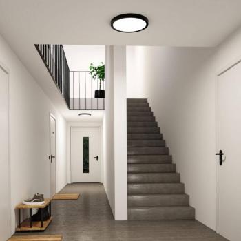 Paulmann Abia 2 LED mennyezeti lámpa, Ø 40 cm, fekete, CCT kép