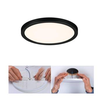 Paulmann Areo LED panel kerek fekete 3000K Ø17.5cm kép
