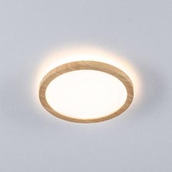 Paulmann Atria Shine LED panel, Ø19 cm, fa, IP44, 3000 K, be-/kikapcsoló kép