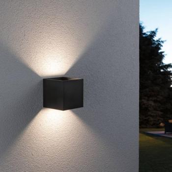 Paulmann Cybo LED kültéri falilámpa, RGBW, 10 cm, antracit kép