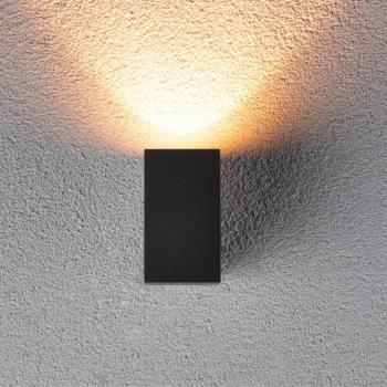 Paulmann Flame LED kültéri falilámpa, fekete, magasság 8 cm, IP44 kép