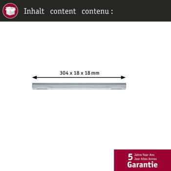 Paulmann Középső tápfeszültség-ellátás URail Zigbee, matt króm, hosszú kép