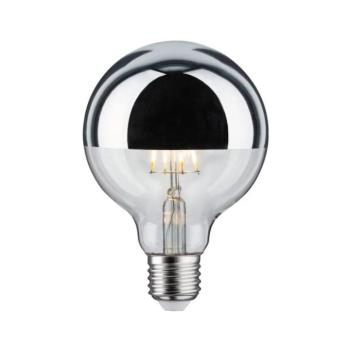 LED lámpa E27 827 6.5W fej tükör ezüst színben kép