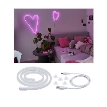 Paulmann LED csík Neon Colorflex USB 1m rózsaszín kép