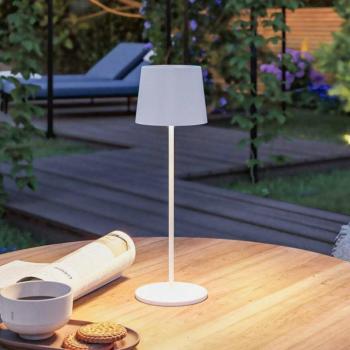 Paulmann LED tölthető asztali világítás Gilo, fehér, műanyag, IP44 kép