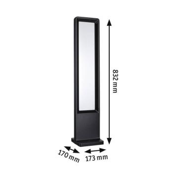 Paulmann LED-es útvilágítás Reana, antracit, 83 cm, fém IP44 kép