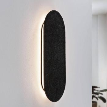 Paulmann LED fali lámpa Tulga, 45 x 20 cm, antracit, filc, filc kép