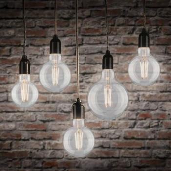 Paulmann LED-gömb lámpa, izzószálas, E27, G125, 9 W, 2700 K, átlátszó, kép