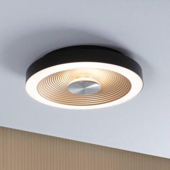 Paulmann LED mennyezeti lámpa Volea fekete/arany Ø 32 cm IP44 dimmelhető kép