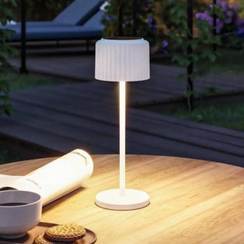 Paulmann LED-Solar asztali lámpa Else, fehér, IP44, dimmelhető kép
