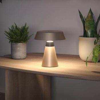 Paulmann Lirox LED tölthető asztali világítás, bézs/fekete, 20 cm, IP44 kép