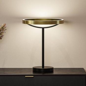 Paulmann Melira LED asztali lámpa, fekete/arany, magasság 37 cm