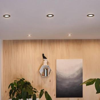 Paulmann Nova Coin LED spotlámpa, 3 darab, fekete, forgatható, 2700 K kép