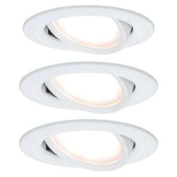 Paulmann Nova Coin LED spotlámpa, 3 darab, alumínium, forgatható, 2700 K kép