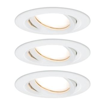 Paulmann LED spotlámpa Nova Plus Coin, 3 darab, kerek, fehér, 2700 K, IP65 kép