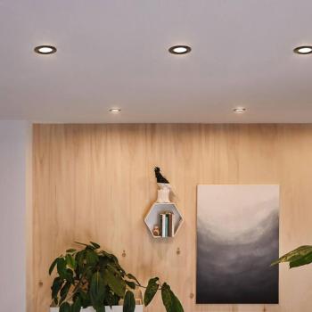 Paulmann LED spotlámpa Nova Plus Coin 3 darabos, kerek, fekete, 2700 K, IP65 kép