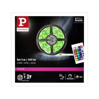 Paulmann 78978 - LED RGB/20W Dimmelhető szalag SIMPLED 5m 230V + távirányító 78978 kép