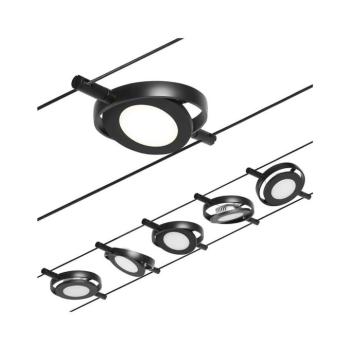 Paulmann 94418 - Teljeskörű ROUNDMAC huzalos világítási szett 5xLED/4,5W 230V fekete 94418