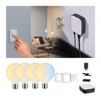 Paulmann Smart Home szett ZigBee 4x E27 7W LED G95 matt CCT kép