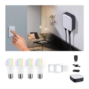 Paulmann Smart Home szett ZigBee 4x E27 9,3W LED matt RGBW kép