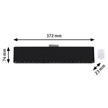 Paulmann URail LED-sínlámpa Zelos, fekete, 3000 K, 37 cm kép