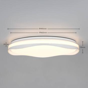 Pavo LED mennyezeti lámpa, szürke, műanyag, RGBW, távirányítóval kép