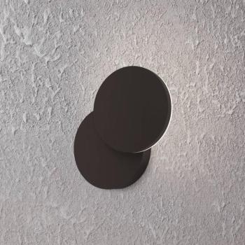 Pedersano LED kültéri falilámpa, fekete, Ø 14 cm, fém