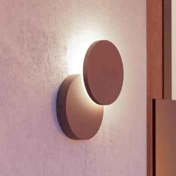 Pedersano LED kültéri falilámpa, rozsdás színű, Ø 14 cm, fém kép