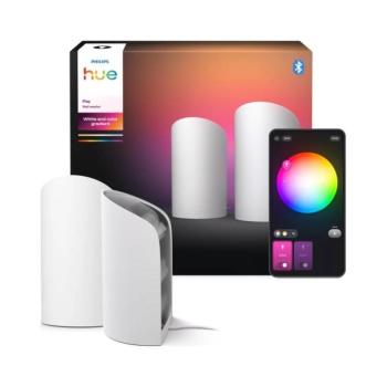 Philips - 2 darabos szett: Hue PLAY Wall Washer dimmelhető RGBW LED lámpa, 20W/230V, 2000–6500K, fehér 8720169385931 kép