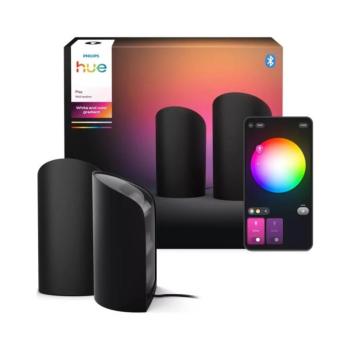Philips - 2x Hue PLAY Wall Washer RGBW dimmelhető LED világítótest LED/20W/230V 2000–6500K fekete 8720169385993 kép