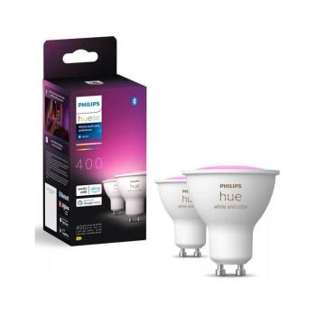 2x Philips Hue WACA GU10 RGBW LED izzó, 4,2W, 2000-6500K, dimmelhető 8720169229815 kép