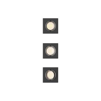 Philips - 3 darabos PERIDOT süllyesztett lámpatest készlet, 1x GU10/7W/230V, fekete 872110303703900 kép