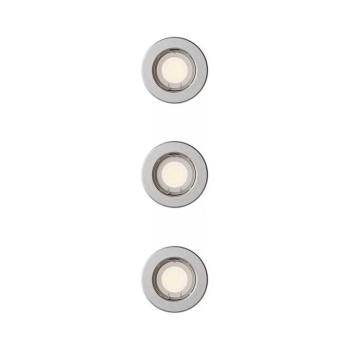 Philips - 3 darabos szett süllyesztett mennyezeti lámpatest PERIDOT, 1xGU10/7W/230V, ezüst 872110303711400 kép