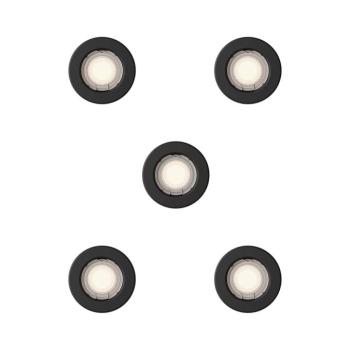 Philips - 5 darabos PERIDOT beépíthető lámpatest 1xGU10/7W/230V, fekete 872110303715200 kép