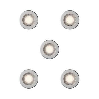 Philips - 5 darabos szett PERIDOT beépíthető spotlámpa 1xGU10/7W/230V, ezüst 872110303717600 kép