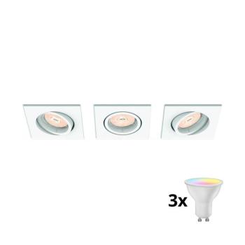 Philips 50193/31/PN- SZETT 3x LED RGBW, dimmelhető süllyesztett spotlámpa 1xGU10/4,8W/230V fehér + távirányító P1927+3xAI2362 kép